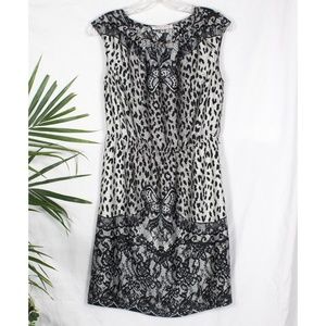 Joy Joy Animal Print and Lace Patterned Blouson